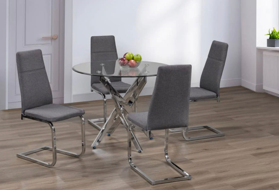 5pc Dining Set Grey 3460/210 - Furniture Depot