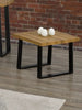 Wood Top Coffee Table w/ Metal Legs 2678 - Furniture Depot