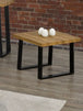 Wood Top Coffee Table w/ Metal Legs 2678 - Furniture Depot