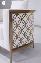 Load image into Gallery viewer, Genesis II Ivory and Gold Accent Chair - Furniture Depot