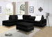 Conroy Sectional with ottoman- Black Velvet - Furniture Depot