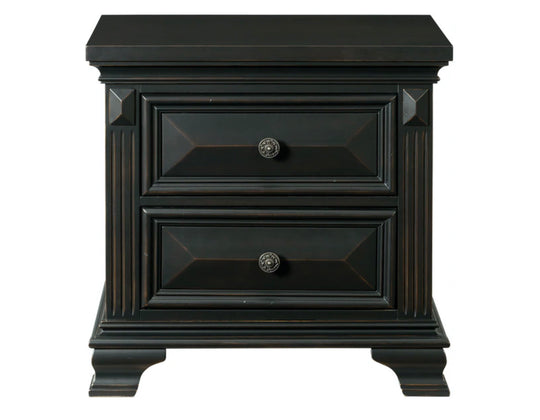 Calloway-Black Night Stand - Furniture Depot