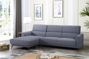 Mabel Sectional w/ Chaise - Grey - Furniture Depot