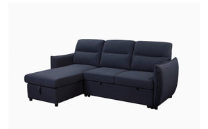 Lima LHF/RHF Configurable Sleeper Sectional w/ Storage - Dark Grey Linen - Furniture Depot