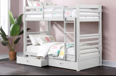 Harriet Bunk Bed- Twin/Twin with Storage - Furniture Depot