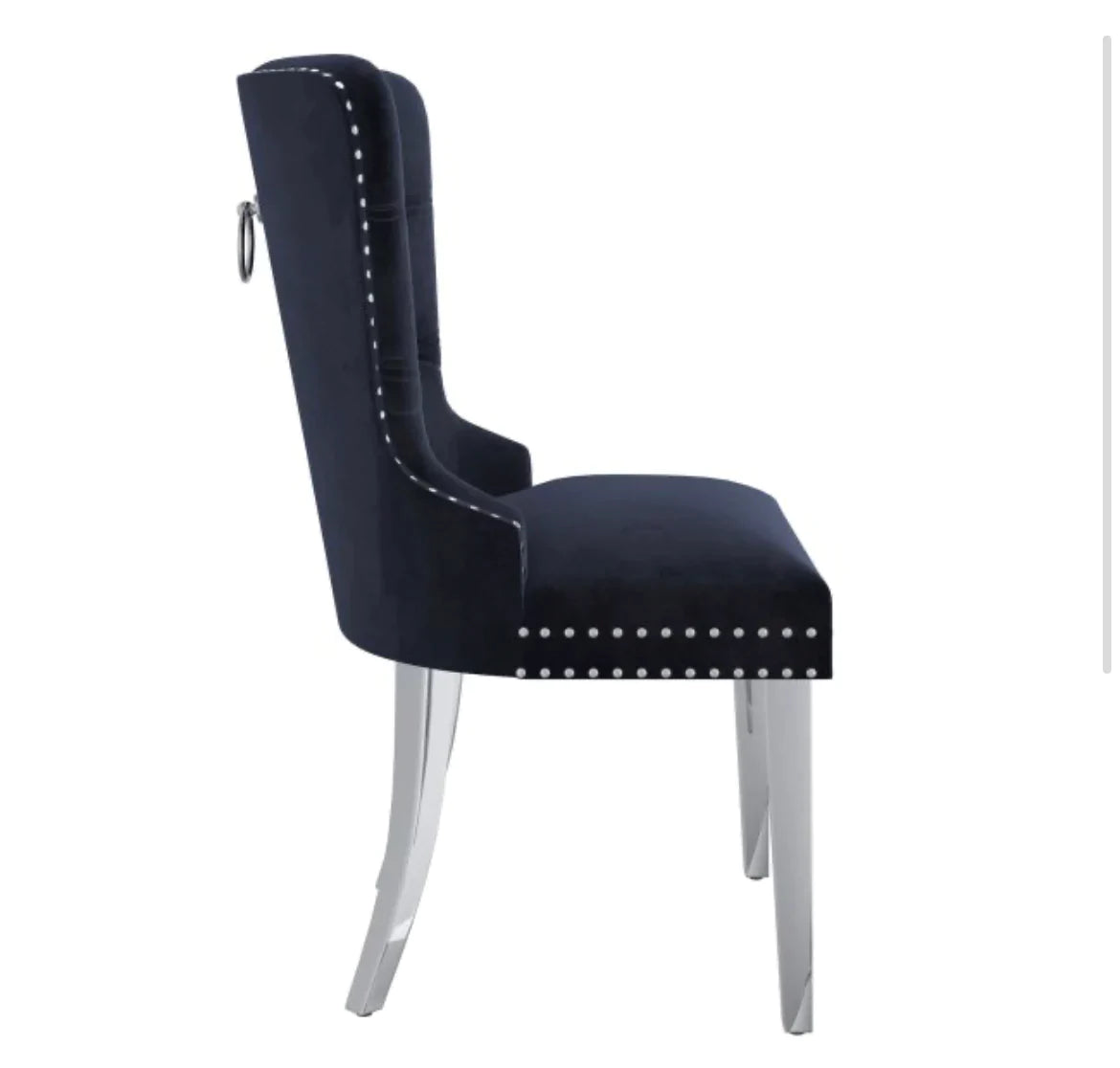 Hollis Side Chair, set of 2, in Black - Furniture Depot