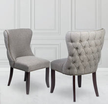 Load image into Gallery viewer, Jansen Tufted Upholstered Side Chair-Grey Linen (Set of 2) - Furniture Depot (6544627466413)