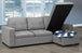 Rae Rae Grey Linen Sofabed Reversible Sectional w/ Storage - Furniture Depot (7905839743224)