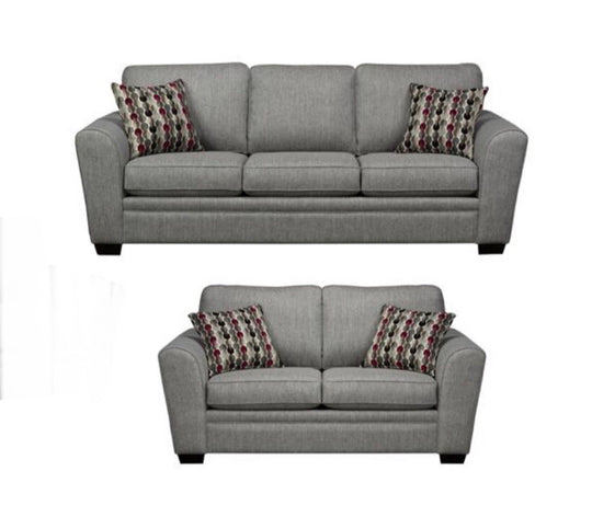 Sorrento Sofa & Loveseat Collection - Grey - Furniture Depot (4864305594470)