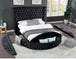 Samantha Black Velvet Round Storage Bed - Furniture Depot