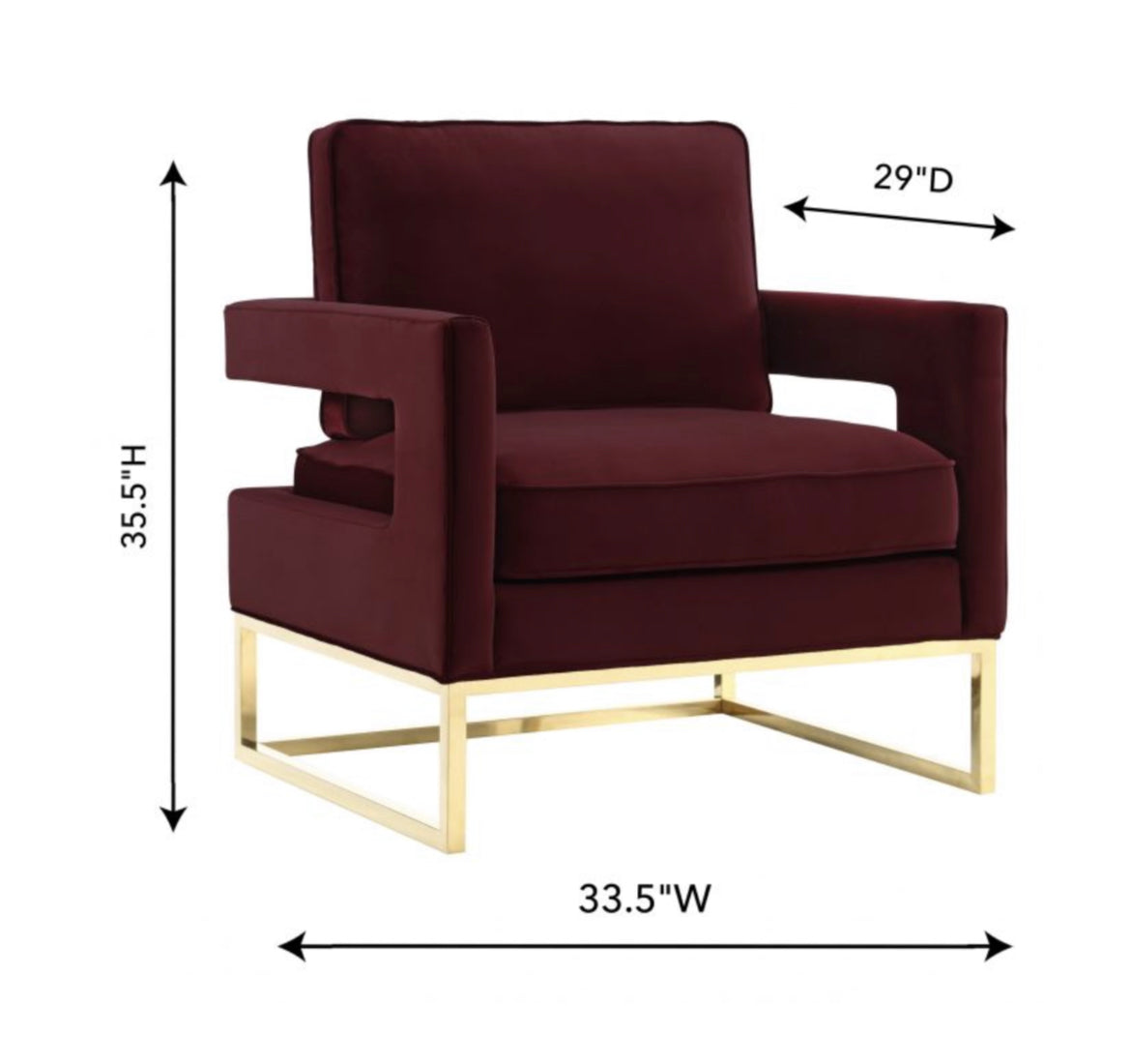 Avery Velvet Club Chair - Furniture Depot (7674093666552)