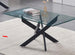 Glass Coffee Table Set w/ Black Metal Legs 2571 - Furniture Depot