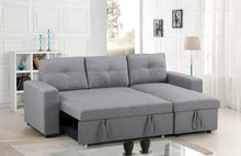 Load image into Gallery viewer, Allora Reversible Sleeper Sectional w/ Storage - Grey Fabric - Furniture Depot