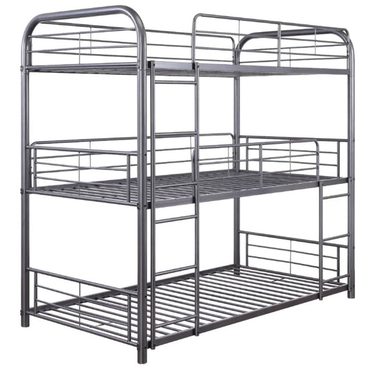 Sally 503 Metal Triple Bunk Bed (Twin/Twin/Twin) - Furniture Depot