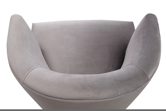 Colombine Velvet Accent / Arm Chair - Grey - Furniture Depot (7597844365560)