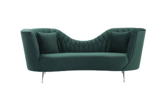 Colombine Curved Back Sofa - Forest Green - Furniture Depot (7597840072952)