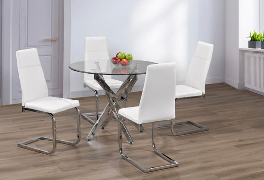 5 Piece Dining Set White 3460/210 - Furniture Depot (7906269069560)