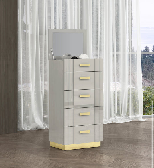 Synergy Bedroom Collection-Light Grey - Furniture Depot