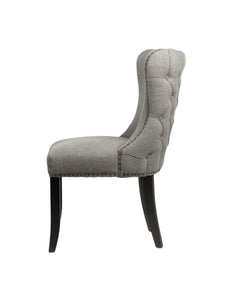 Jansen Tufted Upholstered Side Chair-Grey Linen (Set of 2) - Furniture Depot (6544627466413)