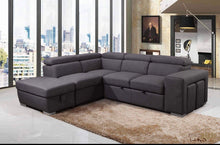 Load image into Gallery viewer, Pasadena Large Sleeper Sectional Sofa Bed with Storage Ottoman and 2 Stools - Furniture Depot