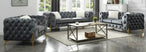 Frodsham Grey Velvet Tuxedo Arm - 3 pc Set - Furniture Depot