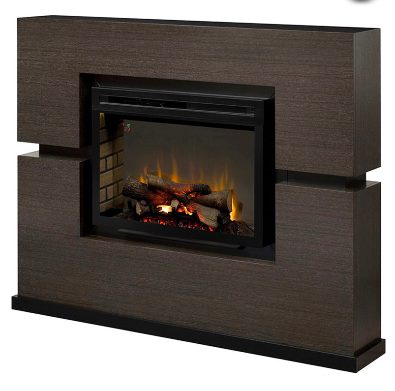 Linwood Mantel Electric Fireplace with Logs - Furniture Depot (4891757314150)