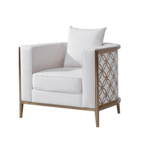 Load image into Gallery viewer, Genesis II Ivory and Gold Accent Chair - Furniture Depot