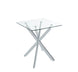 2576 Glass Coffee Table Set w/ Stainless Steel Legs - Furniture Depot