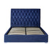 Zane Series Upholstered Queen Bed in Blue - Furniture Depot