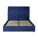 Zane Series Upholstered Queen Bed in Blue - Furniture Depot