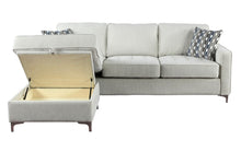 Load image into Gallery viewer, Hudson Sectional with Storage chaise, Platinum Grey - Furniture Depot