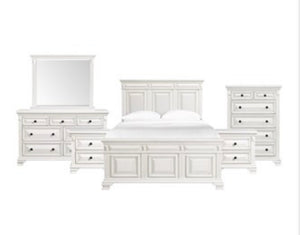 Calloway 8 Piece Bedroom Set White - Furniture Depot