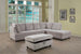Vincent 2pc Sectional with Storage Ottoman - Beige - Furniture Depot