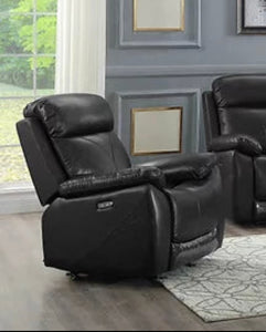 Dover Collection - Power Recliner Genuine Leather - Furniture Depot