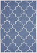 Bristol Blue White Outdoor Reversible Geometric Rug - Furniture Depot