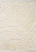 Novato Cream Curves Shag Rug - Furniture Depot