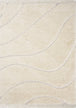 Novato Cream Curves Shag Rug - Furniture Depot