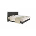 Kroma King Bed Dark Grey Linen - Furniture Depot