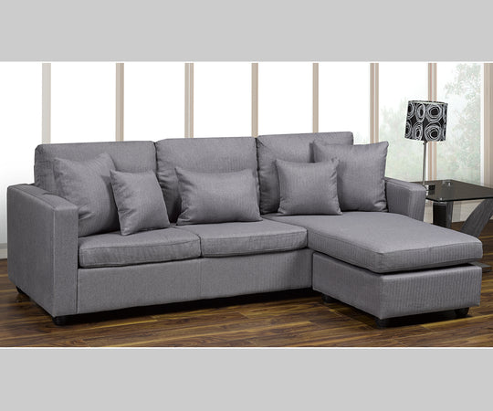 Barcelona LHF/RHF Configurable Sectional - Grey - Furniture Depot