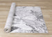 Intrigue White Grey Marble Swirl Rug - Furniture Depot