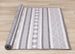 Bristol Reversible Grey White Striped Pattern Outdoor Rug - Furniture Depot