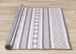 Bristol Reversible Grey White Striped Pattern Outdoor Rug - Furniture Depot