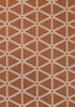 Bristol Orange White Geometric Triangle Rug - Furniture Depot