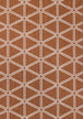 Bristol Orange White Geometric Triangle Rug - Furniture Depot