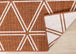 Bristol Orange White Geometric Triangle Rug - Furniture Depot