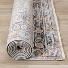 Load image into Gallery viewer, Evora Beige Rust Blue Contemporary Medallion Rug - Furniture Depot