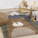 Kalora Kids Brown Bear Mountain Landscape Shag Rug - Furniture Depot