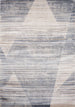 Chorus Beige Blue Distressed Geometric Rug - Furniture Depot