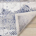 Chorus Grey Blue White Distressed Triangle Grid Rug - Furniture Depot