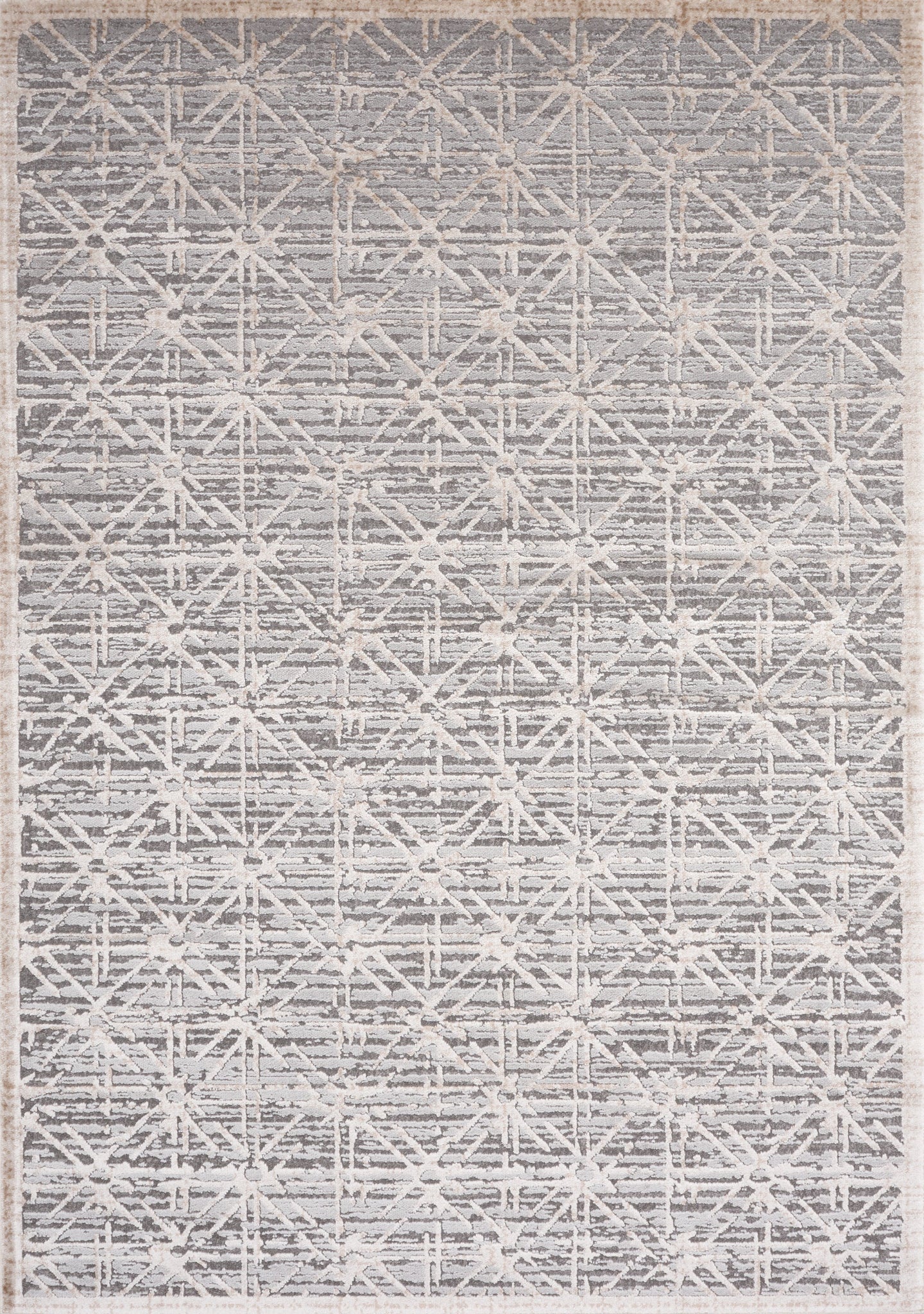 Chorus Grey Beige Elegant Geometric Rug - Furniture Depot